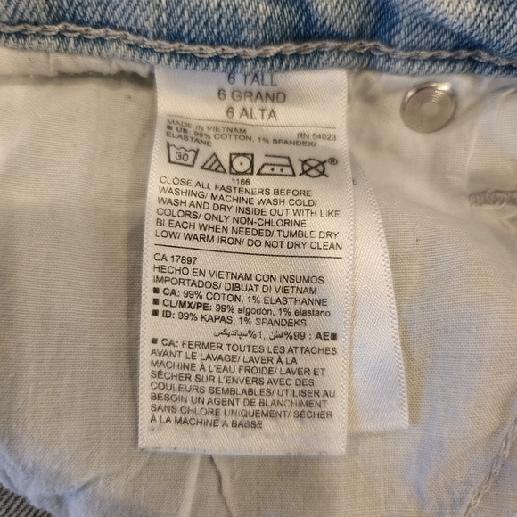 Vintage Old Navy Distressed Boyfriend‎ Denim Jeans Light Wash Size 6 Tall Long - Picture 11 of 13